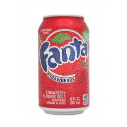 12 kpl 0,355 L Fanta Strawberry (sis.pantti)